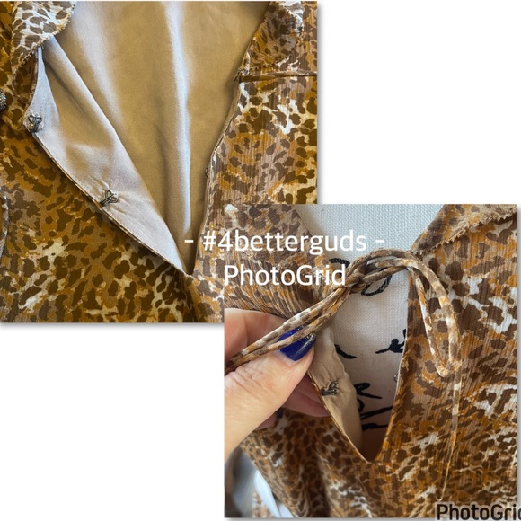 NEW Paige Tia Silk Belted Ruffle Leopard Animal Print Caramel Spice Mini Dress L - Picture 6 of 16